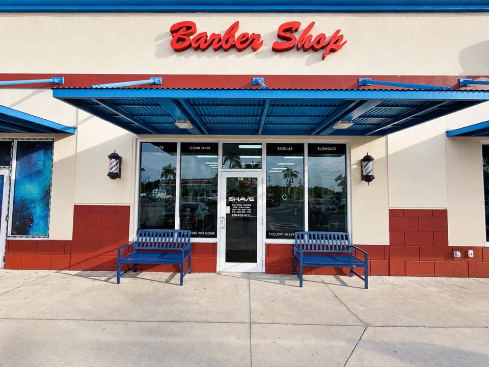 Storefront of Shave Barbershop on NE 2nd Pl in Cape Coral, FL